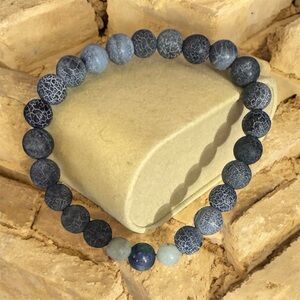 Elegant Blue Beaded Bracelet